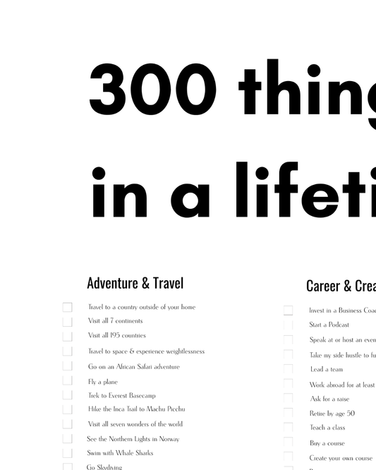 The Life Worth Re-Reading Poster – Custom 300 Goals